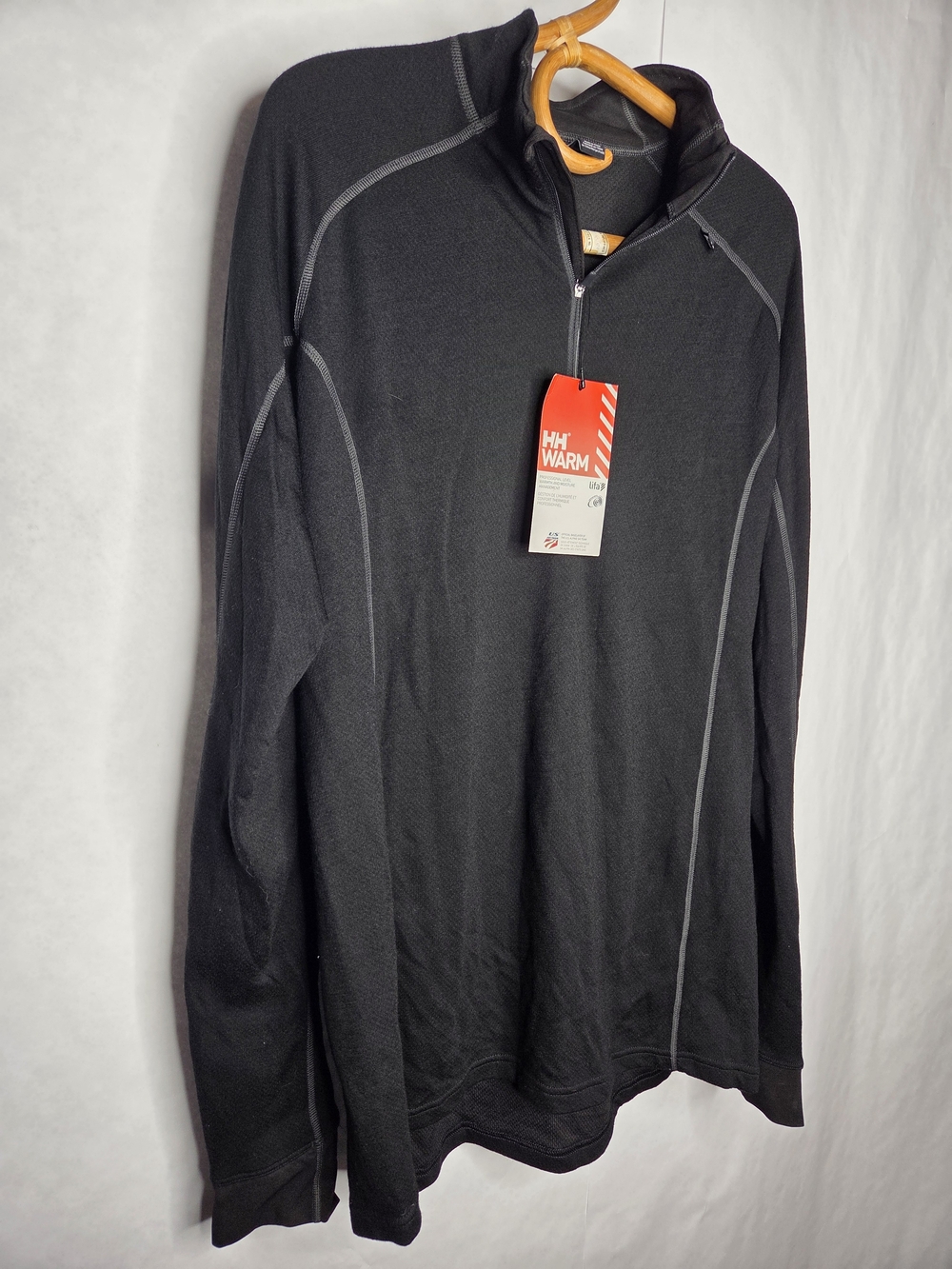 HH WARM Black Thermal Quarter-Zip Base Layer - Picture 2 of 9